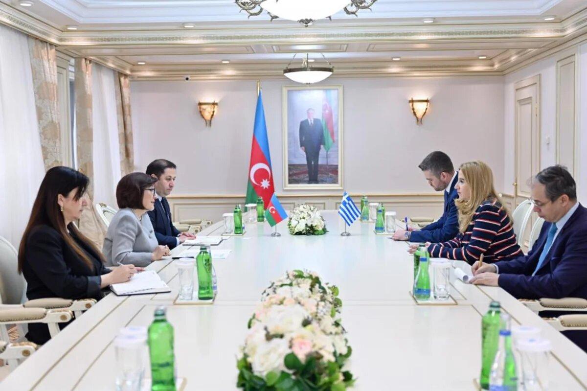 Sahibə Qafarova Yunanıstan səfiri ilə görüşdü