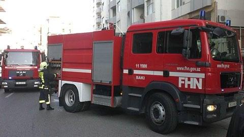 Binəqədidəki yanğın məhdudlaşdırıldı, sakinlər təxliyə olundu